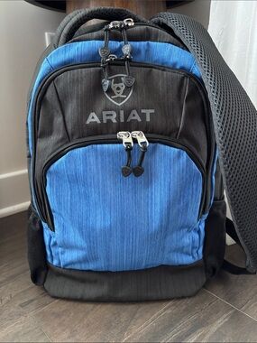 Ariat Logo Backpack,3 zipper compartments,organization slots,bottle holders